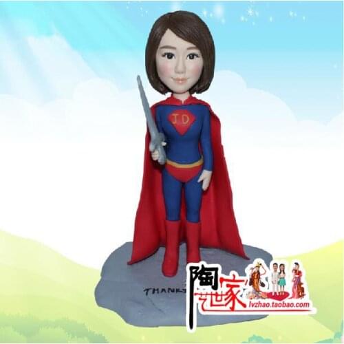 Toys 2016 Now Product Birthday Gift Cake Topper Custom Polymer Clay Figure From Photos for Girlfriend