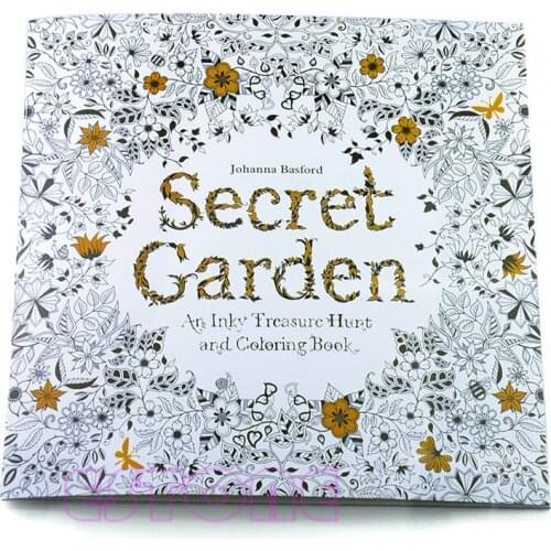 1 PC 54 g New An Inky Treasure Hunt and Coloring Book SECRET GARDEN By Johanna Basford 14 pages