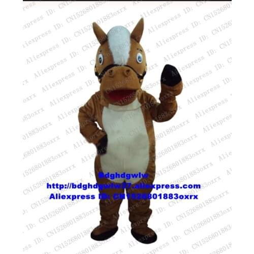 Brown Horse Mascot Costume Adult Cartoon Character Outfit Suit Large-scale Activities Cute Lovable CX4044 Free Shipping