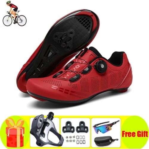 New Road Cycling Sneakers Add Pedals Ultralight Self-Locking Cycling Shoes Bike Breathable Riding Bicycle Shoes