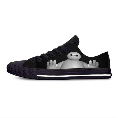 Hot Cool Fashion Low Top Lightweight Sneakers Breathable Classic Canvas Shoes Man Woman Baymax High Quality Board Shoes