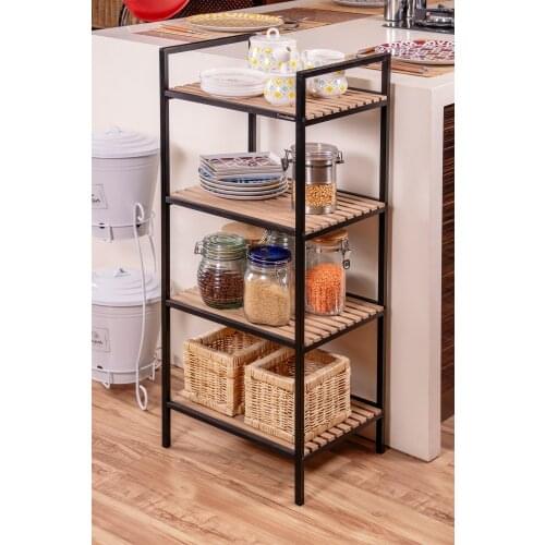 Kitchen Cabinets Metal-wooden Organizer Decorative Multi-Purpose Rack