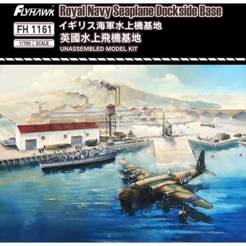 Flyhawk FH1161 1/700 Royal Navy Seaplane Dockside Base - Scale model Kit