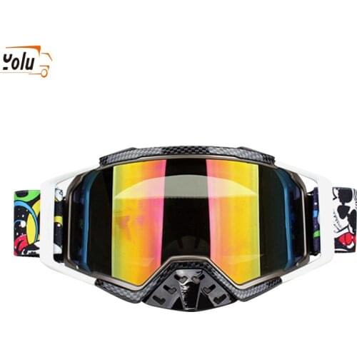 YOLU Motocross Motorcycle Goggles ATV Off Road Dirt Bike DustProof Racing Glasses Anti Wind Eyewear Goggles