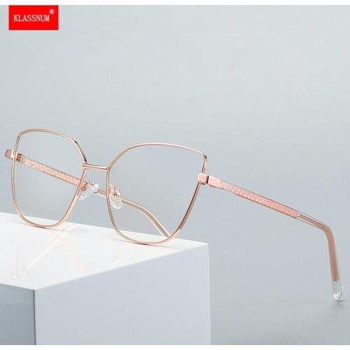 NEW Womens Blue Light Blocking Computer Glasses Cat Eye Anti Blue Rays Eyeglasses Female Plain Mirror Glasses Frame Eyewear