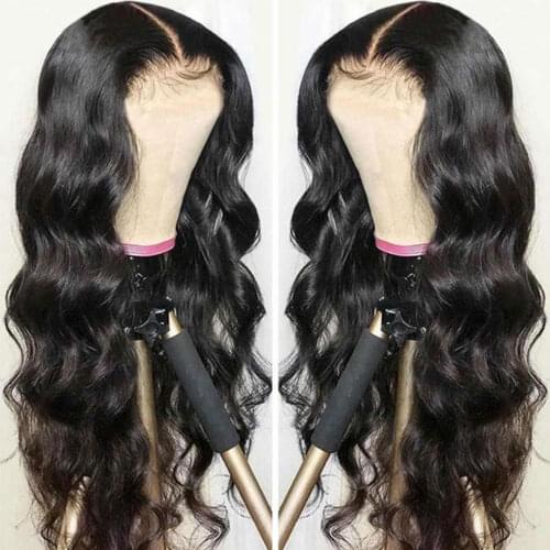 Miss Black Peruvian Glueless Body Wave 13x4 Lace Front Human Hair Wig Medium Brown 4x4 Swiss Lace Closure Wig For Black Women