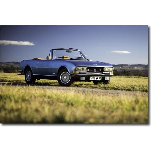 Peugeot 504 v6 convertible vintage Car Printed Wall Art Canvas Poster Painting for Room Decor