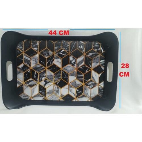 DOLBOVI MARBLE PATTERNED PLASTIC tray RECTANGLE service PRESENTATION tray 44 CM * 28 CM ÖLÇÜLERİNDE tray поднос plateau de service