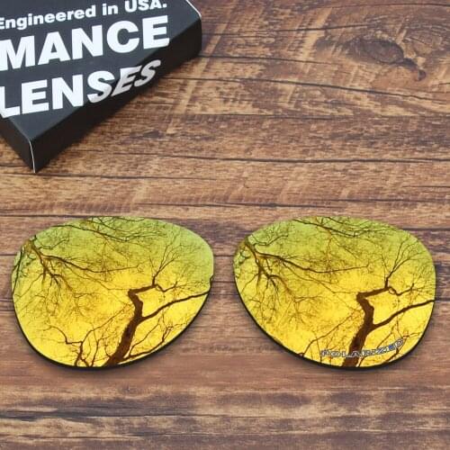 ToughAsNails Resist Seawater Corrosion Polarized Replacement Lenses for Oakley Elmont M Sunglasses Gold Mirrored