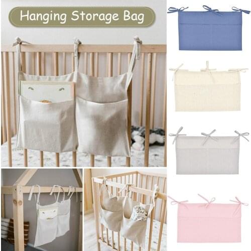 Portable Baby Crib Organizer Bed Hanging Bag For Baby Essentials Diaper Storage Cradle Bag Bedding Set Diaper Caddy