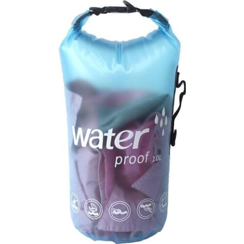 PVC Translucent Ultra-Thin Waterproof Backpack Portable Outdoor Sport Rafting Bag River Tracing Swiming Bucket Dry Bag