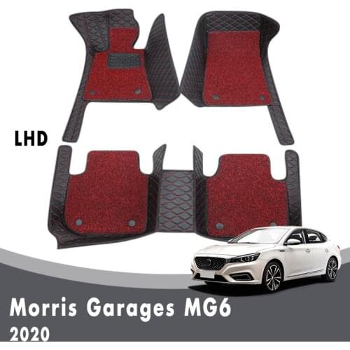 Luxury Car Floor Mats Double Layer Wire Loop For Morris Garages MG6 2020 Auto Interior Accessories Custom Carpets Covers