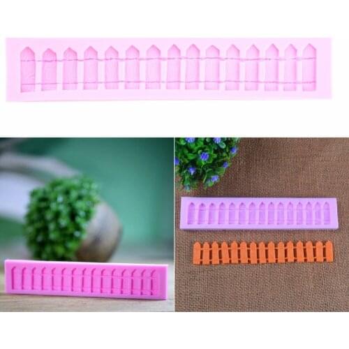 ANGRLY Silicone Mold Fondant Cake Decorating Tools Fence Design Cookie Cutter Baking Sugarcraft Decor DIY Cooking Tool Christmas