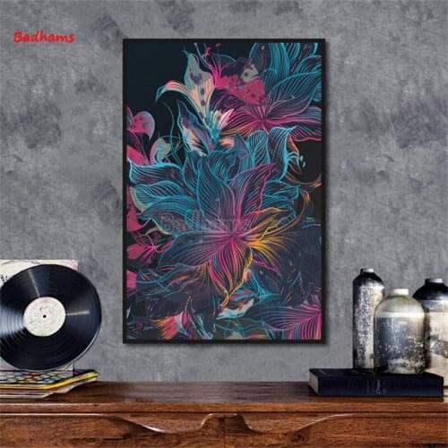 Modern Home Decoration Simple Dream Flower Pattern Living Room Decoration Painting Bedroom Bedside Frameless Painting