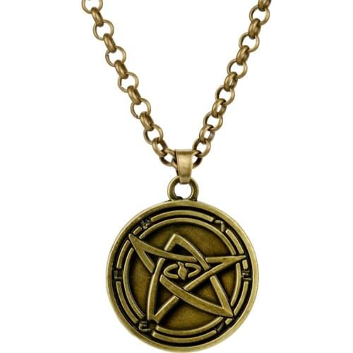 Game Mysterious Cthulhu Mythos Necklace Runes Gate Pendant Necklace Vintage Jewelry Gift