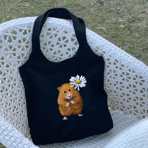 Ulzzang Fashion Funny Shoulder Shopping Bag Cartoon Canvas Bags Harajuku Large Capacity Messenger Women Bags Reusable Handbag