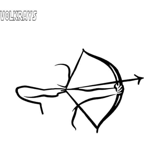 Volkrays Creative Car Sticker Crossbow Archery Sport Fitness Modelling Accessories Reflective Waterproof Vinyl Decal,7cm*12cm
