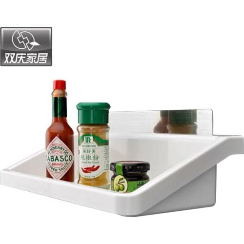 Magic Flexible Sticker Kitchen Shelf Spice Bathroom Multifunction Plastic Condiment Storage Rack Bathroom Organizador