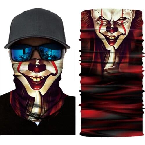 3D Venom Joker Skull Magic Scarf Neck Warmer Multi-functional Bandana Tube Seamless Headband Men Women Balaclava Mask
