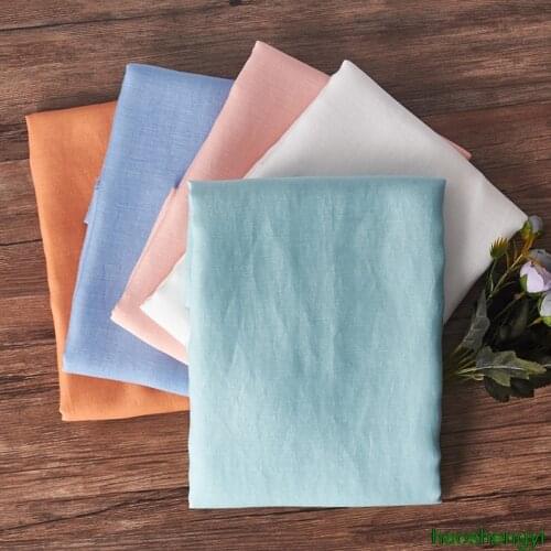 High-quality linen blended fabric, small jacquard spring and summer casual pastoral clothing fabric