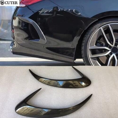 W257 CLS300 CLS53 AMG style rear Carbon Fiber Side Fender Air Vents Trim Fender for Benz CLS300 CLS53 Car body kit 2019