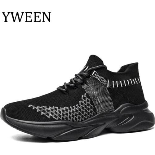 YWEEN Sock Shoes Tenis Men Sneakers Male Beathable Air Mesh Shoes Men Lace Up Casual Shoes Tenis Masculino Adulto Plus Size