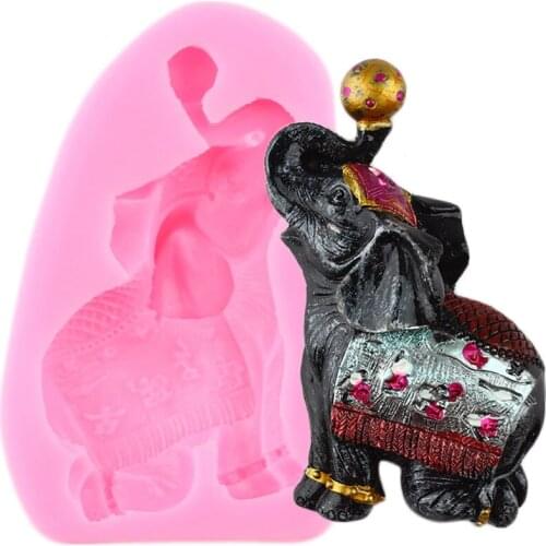 Animals Elephant Silicone Molds Candy Polymer Clay Chocolate Mould Fondant Cake Decorating Tools DIY Cupcake Baking Moulds
