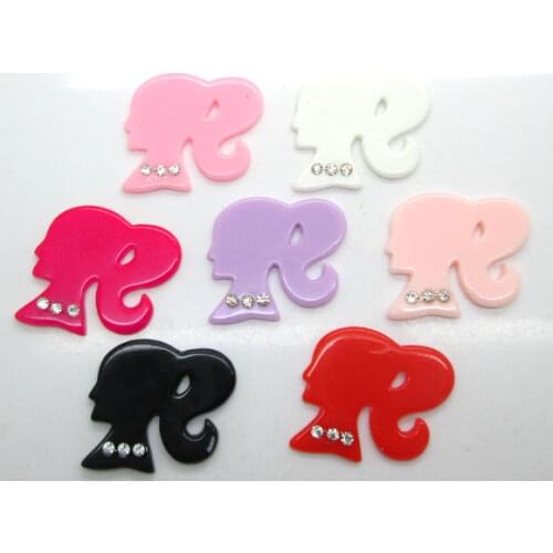 20Pcs Mixed Girls Resin Beads Decoration Crafts Flatback Cabochon Scrapbooking Fit Phone Embellishments Diy Accessories