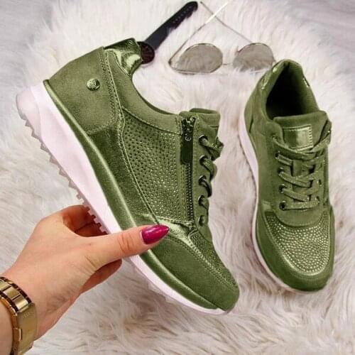 2021 Sneakers Women Vulcanize Shoes Wedges Sequins Shoes Fashion Girls Sport Shoes Woman Sneakers Shoes Woman Footwear