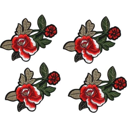 5pcs/lot Embroidered Quality Iron On Flower Stickers DIY Patchwork for Clothes Jeans Backpack Patches Garments Appliques