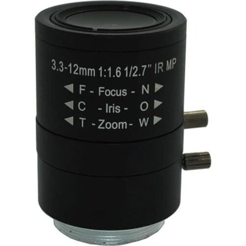 5MP CS Mount 3.3-12mm lens F1.6 1/2.7" Manual iris Version lens for Security Market IP CCTV camera
