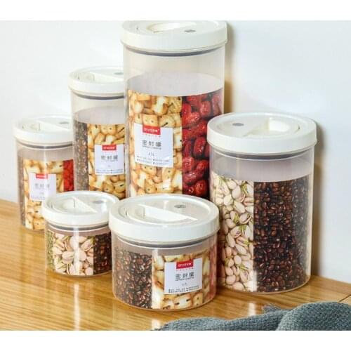 60% Hot Sales!!! 300/600/700/1000/1500/2500ml Clear Sealed Jar Bottle Food Storage Can Container