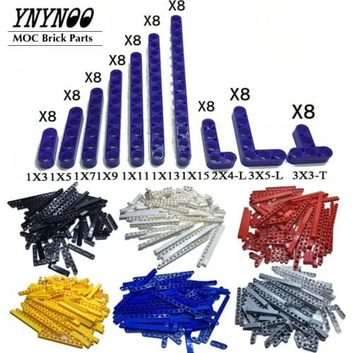 80Pcs/lot Technical Beams Brick Parts 32523 32316 32348 32524 32271 6629 40490 32525 41239 32278 Blocks for EV3 Children Toys