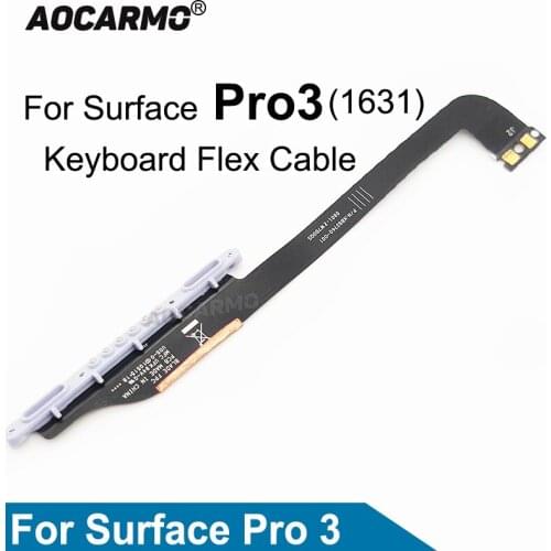 Aocarmo For Microsoft Surface Pro 3 Pro3 1631 X893740-001 Jack Port Connector Keyboard Flex Cable Repair Parts