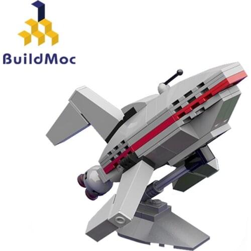BuildMoc TV Show Cartoon Fly Future Space Rocket Launch Plane 69PCS MOC Model Building Blocks Toys for Children DIY Toy Kid Gift