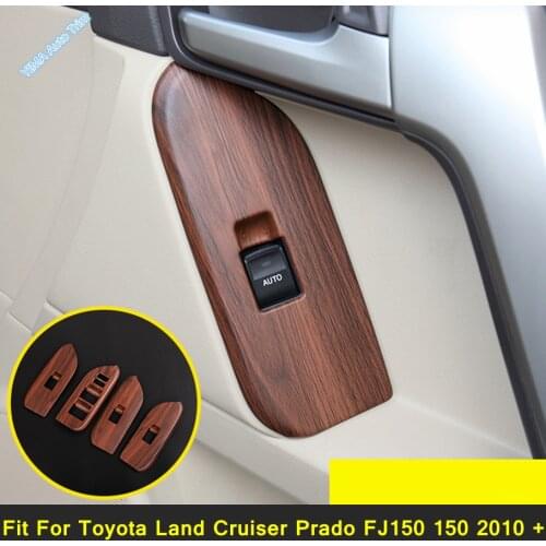 Door Handle Holder Window Lift Button Switch Open Close Cover Trim For Toyota Land Cruiser Prado FJ150 150 2010 - 2020 Interior