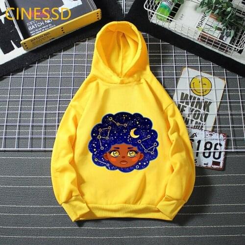 Milky Way Print Girls Cartoons Winter Casual Hoodie Kawaii Cows Graphic Sweatshirt Kids Cute Childrens Harajuku Hoody Tops