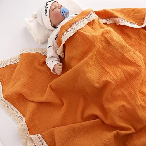 Baby Blankets Newborn Organic Muslin Swaddle Wrap GOTS Muslin Swaddle Newborn Swaddle Blanket Baby Sleeping Bath Towel Wrap