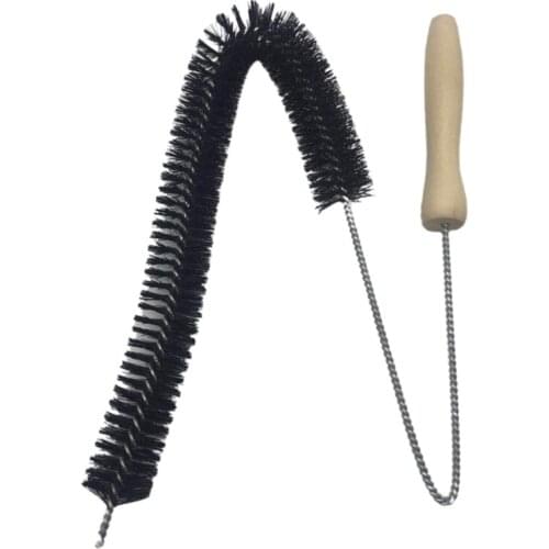 Wood Handle Long Cleaning Brush Water Pipe Drainage Dredge Tool Flexible Cleaner Brush Radiator Duster Long-haired Dust Bristle