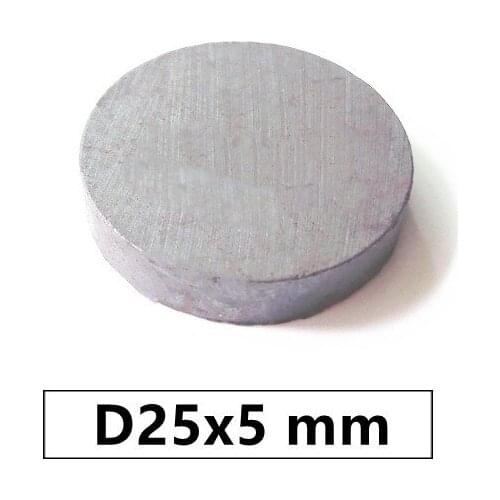 5pcs/lot Y30 Disk Ferrite Magnet 25*5 mm Permanent magnet 25mm x 5mm Black Round Speaker magnet 25x5 mm