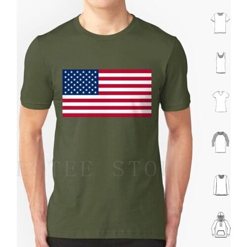 United States America Usa Flag T Shirt DIY Big Size 100% Cotton United States America Usa Flag Country World Fashion Men Womens