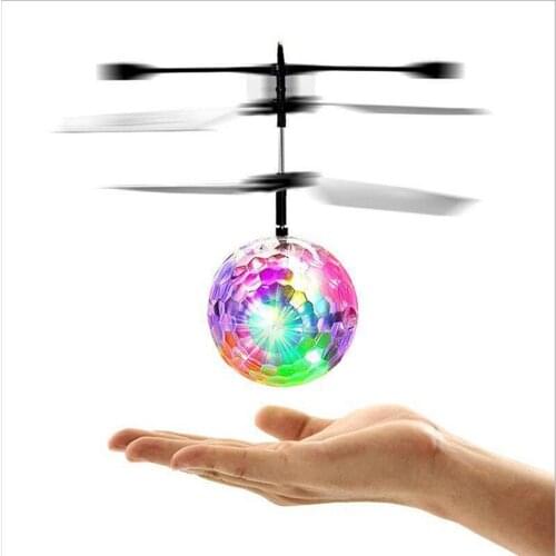 Children Outdoor Aircraft Toys Flying RC toy Electric Ball LED Flashing Light Aircraft Helicopter Induction Toy Mind Control Toy