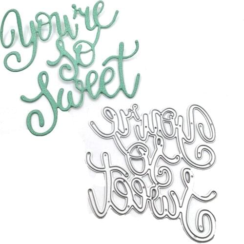 Julyarts Sweet Letter Stencils For Card Making Natal For kids Embossing Craft Cutting Die for Baby Carbon Steel Cut Die