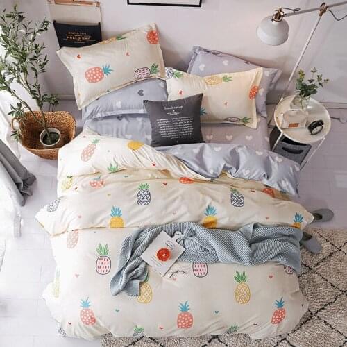 Colorful Pineapple Bedding Set Duvet Cover Sets Bed Linen Sheet Single Double Queen King Size Quilt Cover Bedclothes Pillowcase