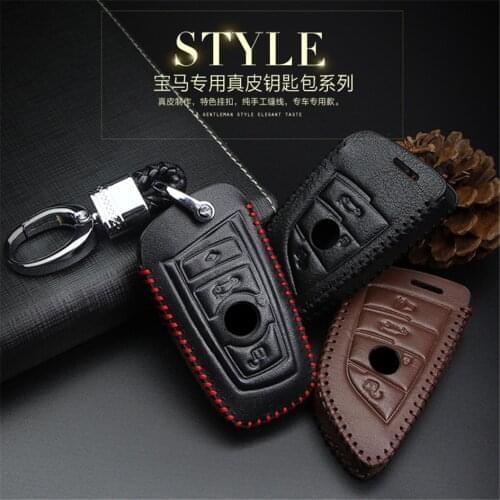 Leather For Bmw Car Key Cover Case Auto Key Bag Shell Skin Car Accessories For BMW E46 F10 F30 E39 E87 Car Styling Accessories