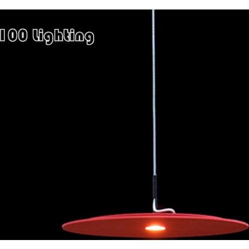 Round Red Black White LED Pendant Lamps Metal Cord Adjustable Hanging Light Fixtures For Bar Diningroom Coffee Shop Kitchen