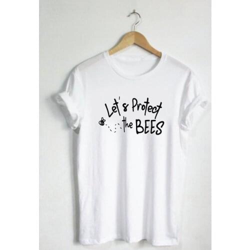 Lets Protect The Bees - Bee Shirt Honey Tshirt Bumble Bees Beeswax Thank You Bees Kids Birthday Organic Bee Keeper Farm-F081