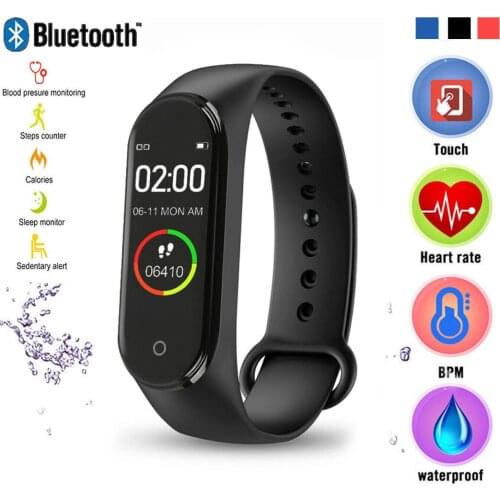M4 Smart Digital Watch Bracelet for Men Women Bluetooth Call Reminder Heart Rate Real-Time Detection Pedometer Motion Tracker