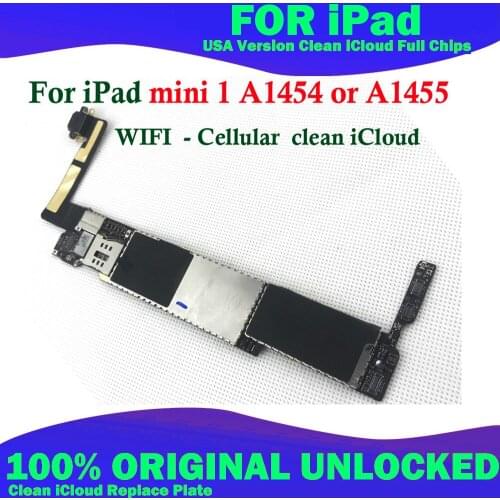 Motherboard with full chips logic board Wifi version A1432 A1454 A1455Wifi Cellular 3G for Ipad mini 1 motherboard mainboard