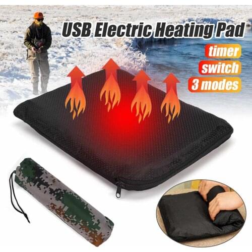 Multifunction 3 Modes Polyester Electric Heating Cushion USB heating cushion Pad inflatable Fishing mat 30X40CM